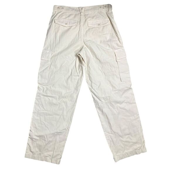 Madewell Pants Womens 26 Cream Cargo Garment Dyed Low Slung Straight High Waist - Picture 10 of 13